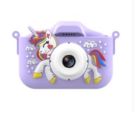 Aparat Cyfrowy Fotograficzny Zabawkowy 40MPX Jednorożec KAMERA + KARTA 64GB