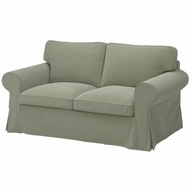 IKEA EKTORP Pokrycie Sofy Kanapy 2 Os. Pokrowiec Oryginał Hakebo Szaroziel