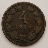 Austria 4 krajcary 1861