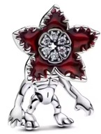 Zawieszka charms Stranger Things Ruchomy Demogorgon kwiat srebro 925