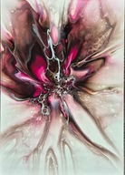 Baletnica w tańcu, abstrakcja, farby akrylowe, aukcja charytatywna