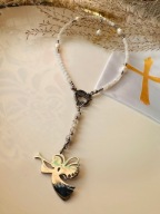 Pamiątka I Komunii Świętej - Różaniec w formie naszyjnika