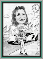 Karykatura portret ze zdjęcia na urodziny