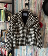 Award ramoneska pepitka kremowo czarna 38/40