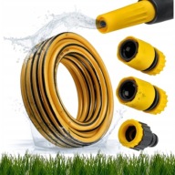 OKAZJA! WĄŻ OGRODOWY 15 METRÓW WZMACNIANY WŁÓKNEM + ZŁĄCZKI ZESTAW