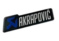 NAKLEJKA EMBLEMAT NA TŁUMIK WYDECH AKRAPOVIC AKRAP ALUMIONIOWY 3D NIEBIESKI
