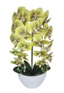 Sztuczny Storczyk w Doniczce Dwa Pędy Orchidea Dekoracja Prezent