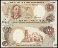 BNB - FILIPINY 10 Piso 1969 seria A 032440 # P144a # SEAL 3 # RZADSZY # UNC