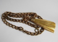 GRUBY ZŁOTY PASEK Z CHWOSTEM ŁAŃCUCH