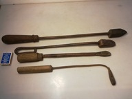 Kowalstwo zabytkowe - Stare kolby 4 szt. - wystrój chaty skansen etnografia