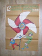 PLAKAT FESTIWAL HARCERSKI KIELCE 1985 ZHP BOLEK I LOLEK