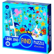 Gra Układanka Obserwacyjna Szukaj i Znajdź Puzzle Edukacyjne 2w1 OCEAN