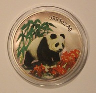 PANDA 1997 - NUMIZMAT PLATEROWANY - KOLOR - PANDA 1997 CHINY, RZADKOŚĆ