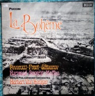 Puccini La Boheme Pavarotti Freni Herbert von Karajan - Decca 1973 2 LP Box
