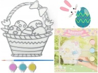 Łapacz Słońca na Wielkanoc- BARANEK Z PISANKAMI Z FARBKAMI I PĘDZELKIEM DIY