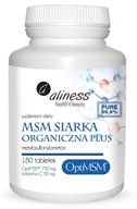 Suplement diety Aliness MSM siarka organiczna plus 180 tabletek