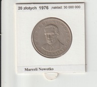 PRL 20 zloty 1976 bez znak mennicy Nowotko ladny stan