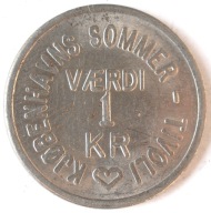 Żeton Kjobenhavns Sommer Tivoli 1KR ogrody Tivoli Dania!