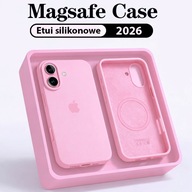 Etui do Apple iPhone 17 Silicone Różowy Z LOGO i MagSafe plecki
