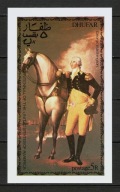Dhofar . Blok ( sławni ludzie - George Washington / malarstwo ) czysty