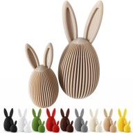 ZESTAW 2x Figurka dekoracyjna JAJKO Z USZAMI WIELKANOC ZAJĄC zajączek