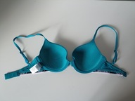 Śliczny markowy biustonosz szmaragdowy CK Calvin EUR 65D 90% cotton