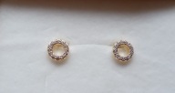 kolczyki cyrkonie w pozłacanym srebrze 925