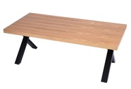 DREWNIANY ŁAWA TAMMY METALOWE NOGI SALON LOFT