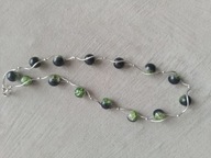 Naszyjnik zielono czarny