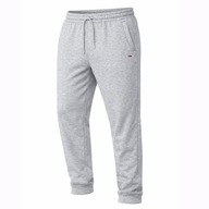 Szare spodnie dresowe męskie duże ocieplane DYNAMIC 5XL