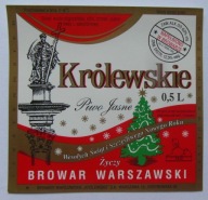 ETYKIETA PIWO ŚWIĄTECZNE BOŻE NARODZENIE NOWY ROK BROWAR WARSZAWA