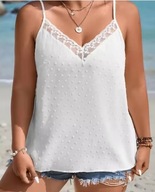 STYLOWA BLUZKA DAMSKA TOP NA RAMIĄCZKACH KORONKOWA LETNIA MODNA