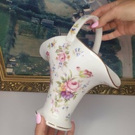 Kosz porcelanowy Made in England, porcelana kostna, kwiaty – 25 × 19 cm