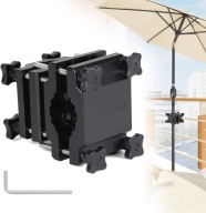 UCHWYT NA PARASOL BALKONOWY NA BALKON DO BARIERKI METAL DUŻY REGULOWANY XXL