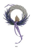 WIANEK NA DRZWI KWIATY LAWENDA FIOLETOWY LAWENDOWY RATTAN 30CM W01