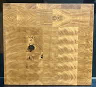 DESKA DO KROJENIA Z DREWNA DĘBOWEGO 42x39x3,7 cm TWOJE LOGO