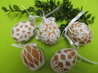 Koszulki na jajka, szydełkowe, 5 sztuk