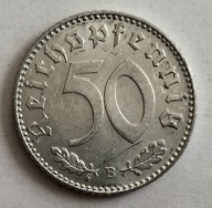 Moneta Niemcy 50 reichspfennig 1943 B