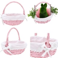 Koszyk wielkanocny WIKLINOWY do dekoracji ŚWIĘCONKA KOSZYCZEK na wielkanoc