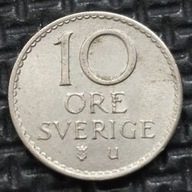 *SZWECJA [0072]*10 ore 1965 (SVERIGE) Król Gustaw VI Adolf Korona, Monogram