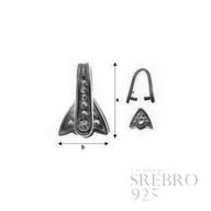 KRP-17 Krawatka do Swarovskiego Srebro 925