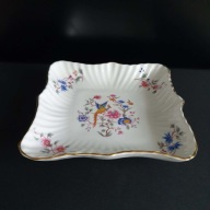 Kwadratowa patera Hammersley Fine Bone China – dekor ptaki i kwiaty