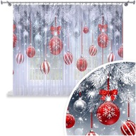 FIRANA GOTOWA WOAL ŚWIĄTECZNA BARWIONA WZÓR NA ŻABKI 300X150 CM