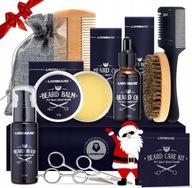 ZESTAW DO PIELĘGNACJI BRODY PREZENTOWY BARBER DLA MĘŻCZYZNY SZCZOTKA OLEJKI
