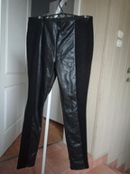 laura torelli young fashion m 40 42 spodnie rurki czarne treggins na gumie