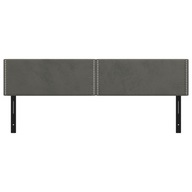 vidaXL Wezgłowia do łóżka 2 szt ciemnoszare 80x5x78/88 cm aksamit