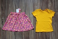 komplet dziewczęcy 116 122 spódnica NOWA + t-shirt