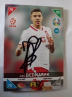 Karta panini autograf Polska Jan Bednarek Euro 2020