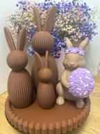 Wielkanoc Zając Zestaw Druk3D Dekoracja Zajączek Ozdoba Taca Zestaw