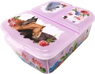 ŚNIADANIÓWKA LUNCHBOX POJEMNIK NA SNIADANIE DO SZKOŁY DLA DZIECI MOTYW KONI